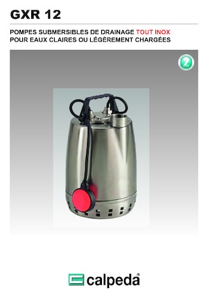 Čerpadla odpadních vod Calpeda GXR 12-18