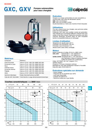 Čerpadla odpadních vod Calpeda GXC 40 A