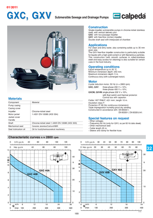 Čerpadla odpadních vod Calpeda GXC 40 A