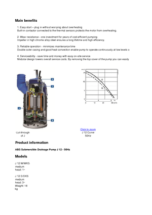 Čerpadla odpadních vod ABS-Pumpen J 12 D