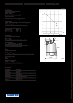 Čerpadla odpadních vod Sulzer J 5 W