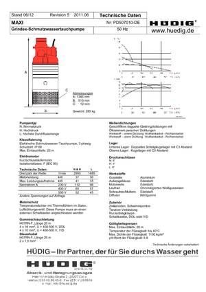 Čerpadla odpadních vod Grindex Maxi N
