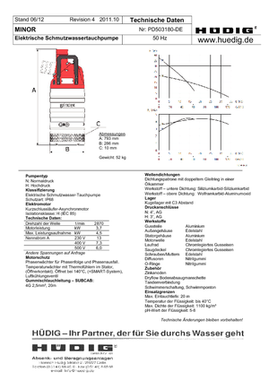 Čerpadla odpadních vod Grindex Minor H