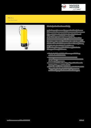 Čerpadla odpadních vod Wacker Neuson PST2 400