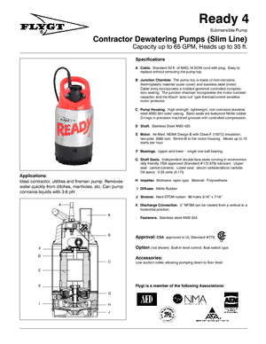Čerpadla odpadních vod Flygt-Pumpen Ready 4