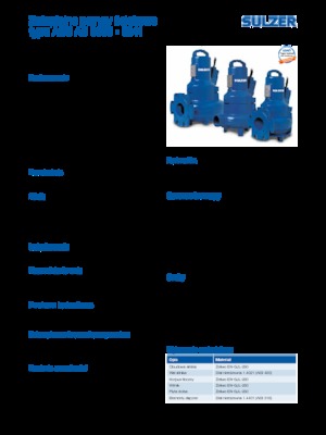 Kalová čerpadla Sulzer AS 0840 S 17-2 D/TKS