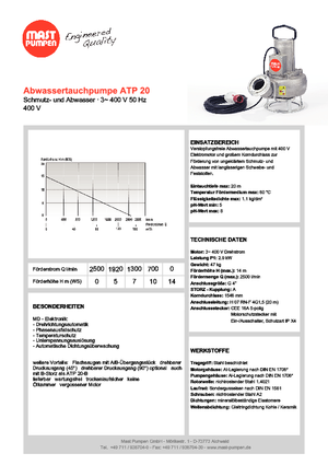 Kalová čerpadla Mast-Pumpen ATP 20