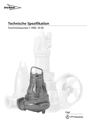 Kalová čerpadla Flygt-Pumpen CS 3085 LR 432 EEx