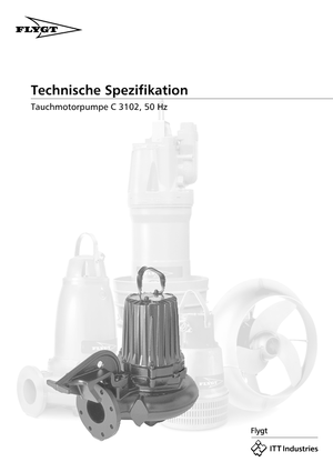 Kalová čerpadla Flygt-Pumpen CS 3102 LR 252 EEx