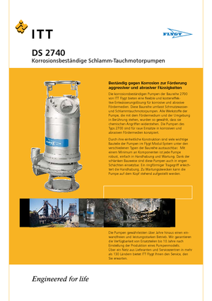 Kalová čerpadla Flygt-Pumpen DS 2740 LR 243