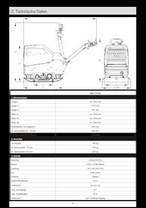 Reverzní vibrační desky Ammann APH 110-95