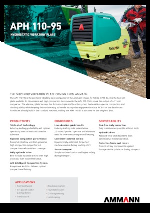 Reverzní vibrační desky Ammann APH 110-95 Totmann