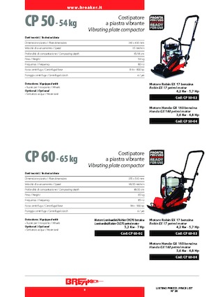 Jednosměrné vibrační desky Breaker CP 60-03