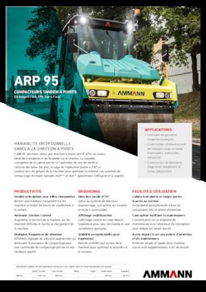 Tandemové vibrační válce Ammann ARP 95