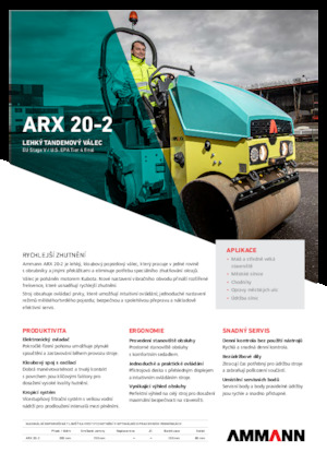 Tandemové vibrační válce Ammann ARX 20-2