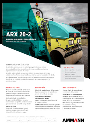 Tandemové vibrační válce Ammann ARX 20-2
