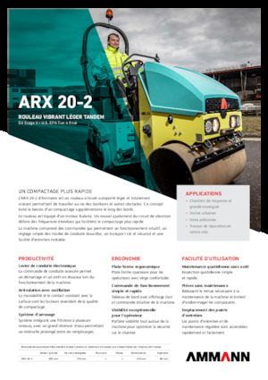 Tandemové vibrační válce Ammann ARX 20-2