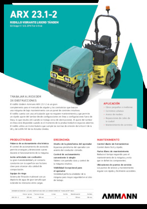 Tandemové vibrační válce Ammann ARX 23.1-2