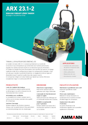 Tandemové vibrační válce Ammann ARX 23.1-2
