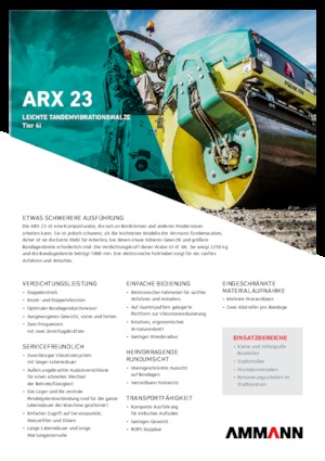 Tandemové vibrační válce Ammann ARX 23