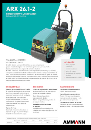 Tandemové vibrační válce Ammann ARX 26.1-2