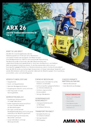 Tandemové vibrační válce Ammann ARX 26