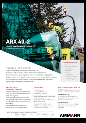Tandemové vibrační válce Ammann ARX 40 -2