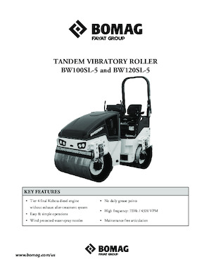 Tandemové vibrační válce Bomag BW 100 SL-5