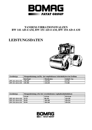 Tandemové vibrační válce Bomag BW 154 AD-4 AM