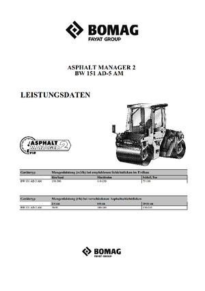 Tandemové vibrační válce Bomag BW 151 AD-5 AM