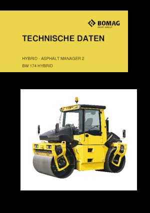 Tandemové vibrační válce Bomag BW 174 AP 4 AM Hybrid