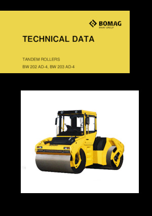 Tandemové vibrační válce Bomag BW 203 SL-4