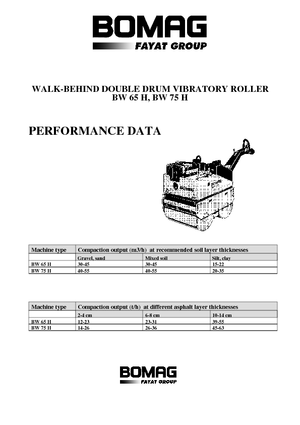 Tandemové vibrační válce Bomag BW 65 H E-Start