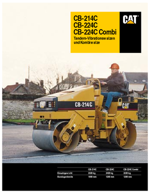 Tandemové vibrační válce Caterpillar CB 214 C