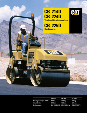 Tandemové vibrační válce Caterpillar CB 225 D