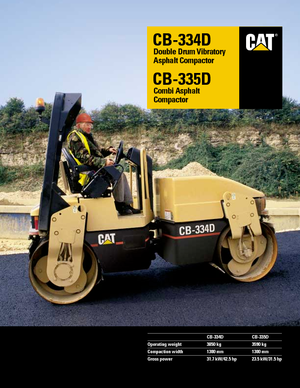 Tandemové vibrační válce Caterpillar CB 334 D