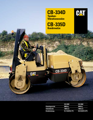 Tandemové vibrační válce Caterpillar CB 334 D