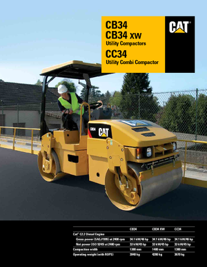 Tandemové vibrační válce Caterpillar CB34
