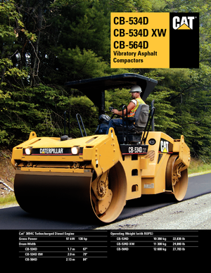 Tandemové vibrační válce Caterpillar CB534D