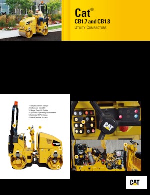 Tandemové vibrační válce Caterpillar CB1.7