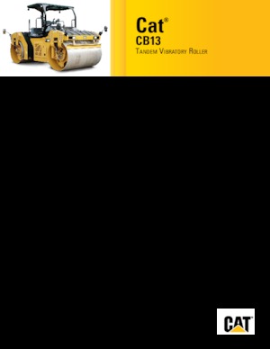 Tandemové vibrační válce Caterpillar CB13