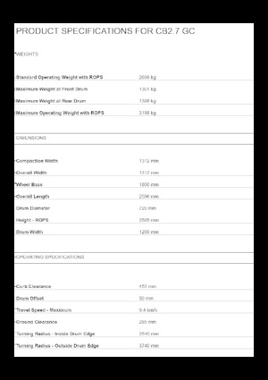 Tandemové vibrační válce Caterpillar CB2.7 GC