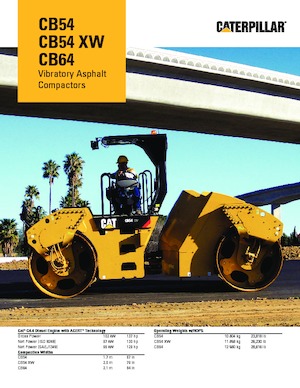 Tandemové vibrační válce Caterpillar CB54