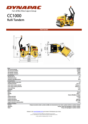 Tandemové vibrační válce Dynapac CC 1000