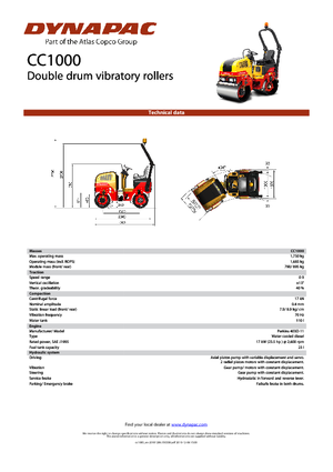 Tandemové vibrační válce Dynapac CC 1000