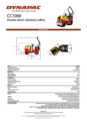 Tandemové vibrační válce Dynapac CC 1000