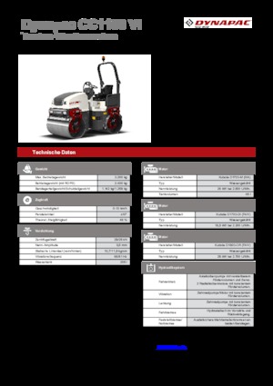 Tandemové vibrační válce Dynapac CC 1100 VI