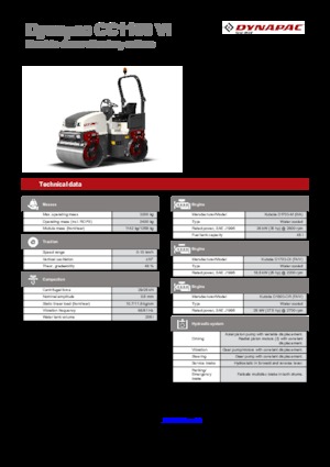 Tandemové vibrační válce Dynapac CC 1100 VI