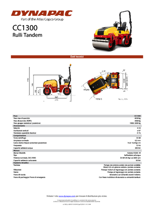Tandemové vibrační válce Dynapac CC 1300