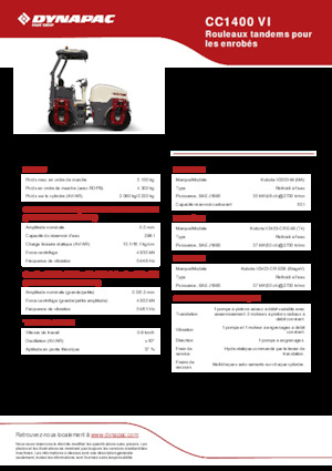 Tandemové vibrační válce Dynapac CC 1400 VI